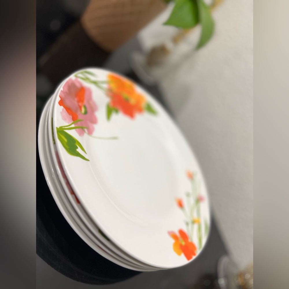 Floral Spring Plates - Set Of 4